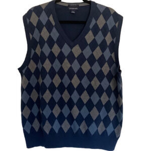 𝅺lands’ End Mens argyle sweater vest